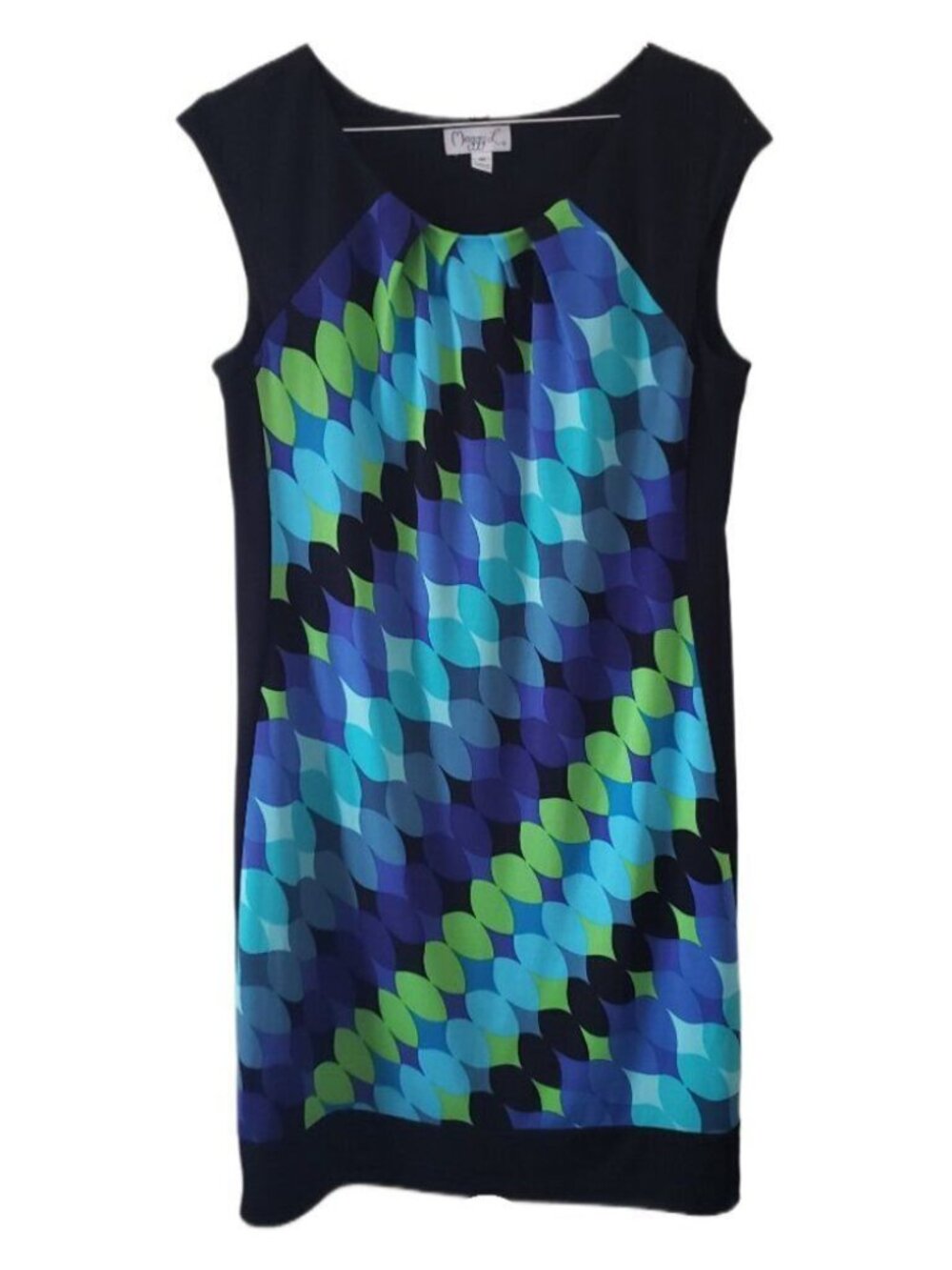 Maggy L Geometric Print Sleeveless Dress